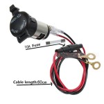 Car lighter / cigarette socket, for 12V, cylindrical overload safety included